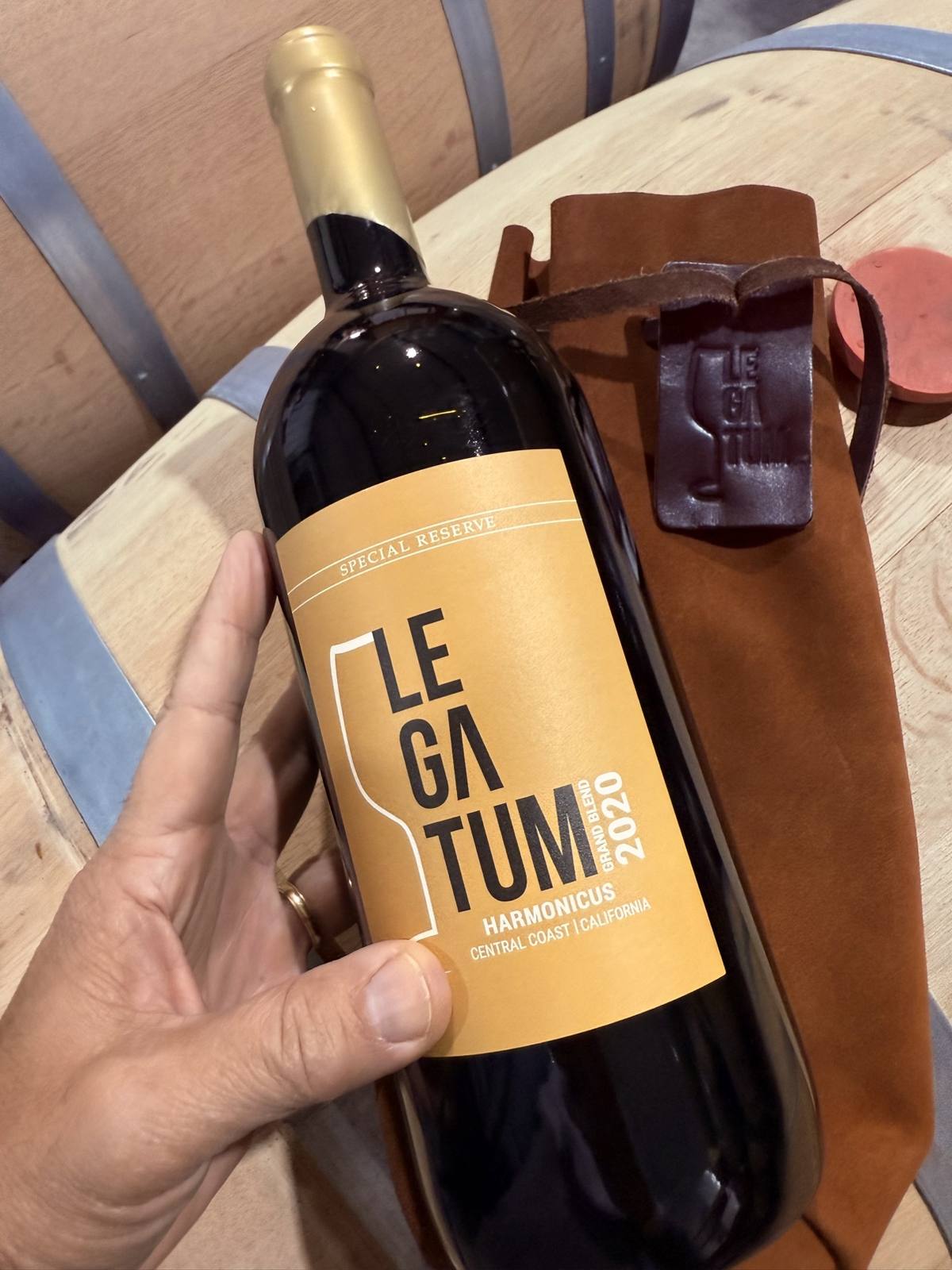 Legatum Harmonicus magnum beside its Argentine leather presentation sleeve